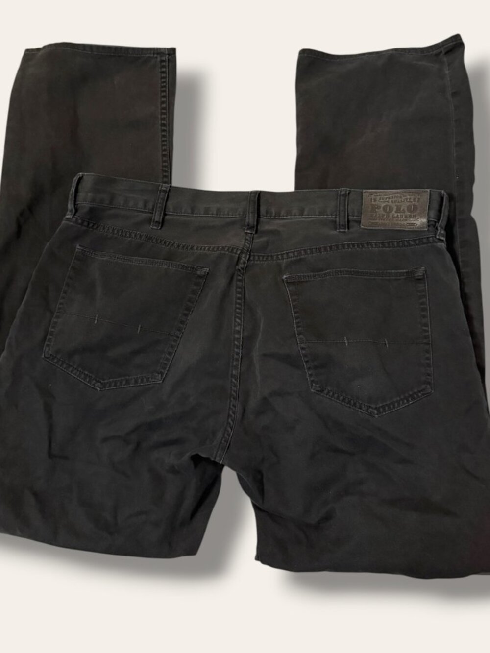 Polo Ralph Lauren Jeans Men 36x32 Black Straight Leg Cotton 5-Pocket Classic Fit